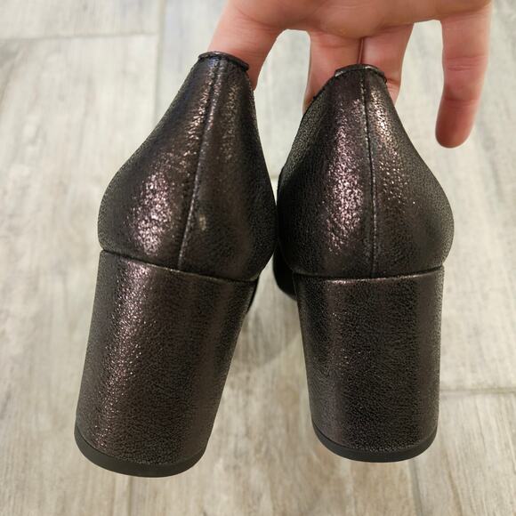 Hispanitas Booties Women Size 37 US 6.5-7 Gillian Pump Boot Black/Copper Leather - Picture 7 of 13